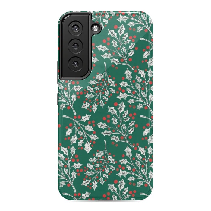 Galaxy S22 StrongFit Boughs of Holly by Noonday Design