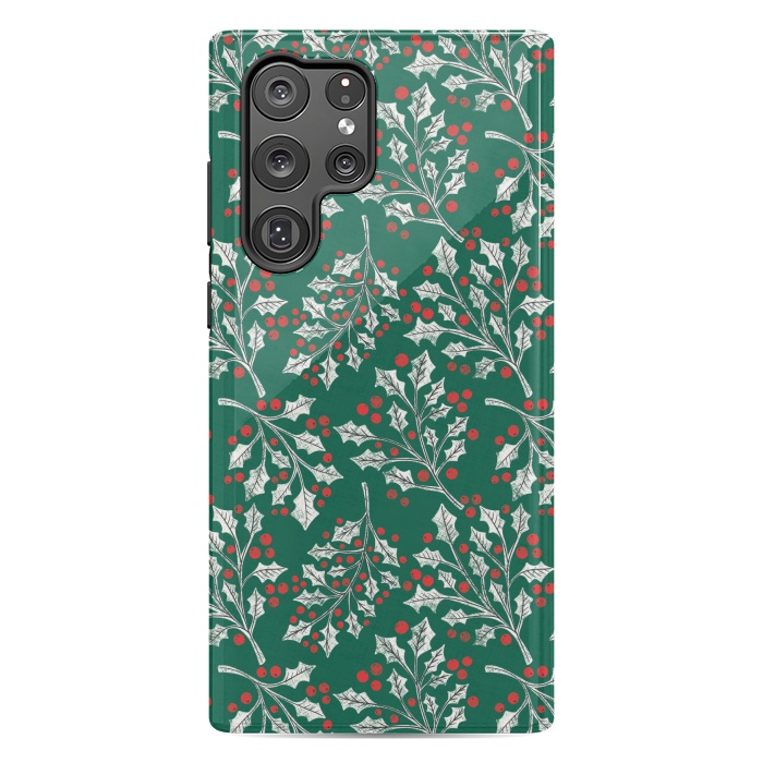 Galaxy S22 Ultra StrongFit Boughs of Holly by Noonday Design