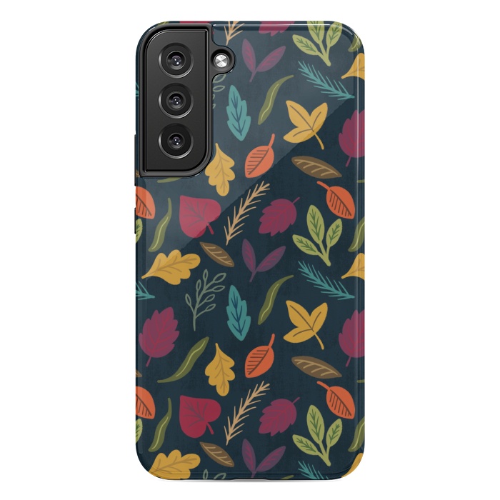 Galaxy S22 plus StrongFit Bold and Colorful Fall Leaves by Noonday Design