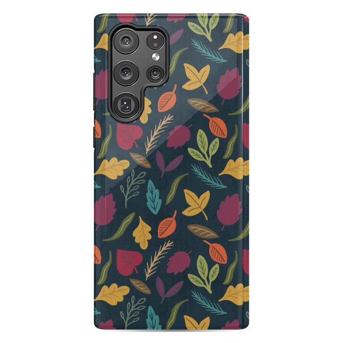 Galaxy S22 Ultra StrongFit Bold and Colorful Fall Leaves by Noonday Design