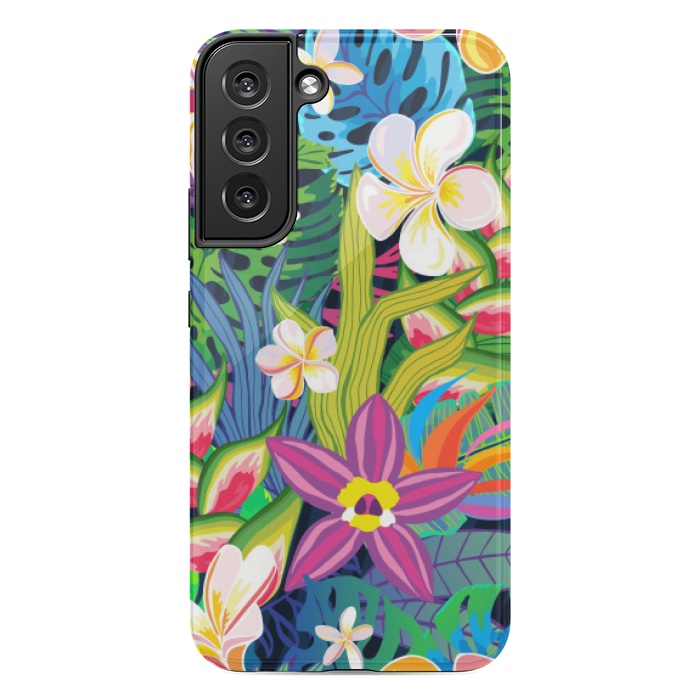 Galaxy S22 plus StrongFit tropical floral pattern 4  by MALLIKA