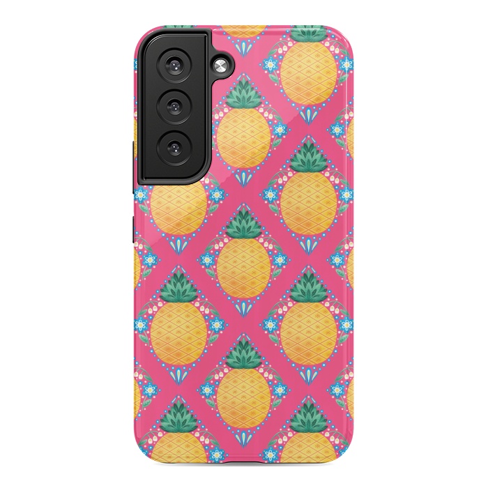 Galaxy S22 StrongFit Bright Pineapple by Noonday Design