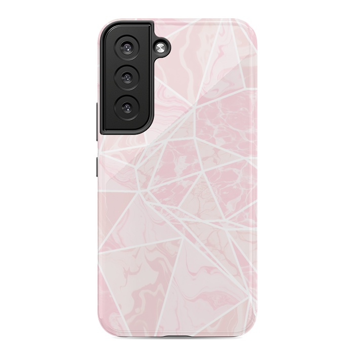 Galaxy S22 StrongFit Pastel candy pink marble by Oana 