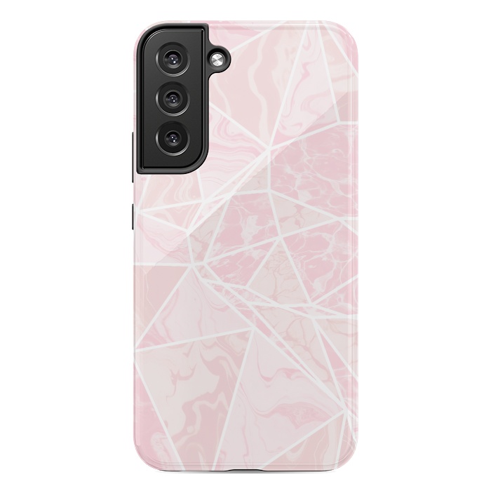 Galaxy S22 plus StrongFit Pastel candy pink marble by Oana 