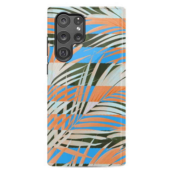 Galaxy S22 Ultra StrongFit Coconut tree abstract print  by Josie