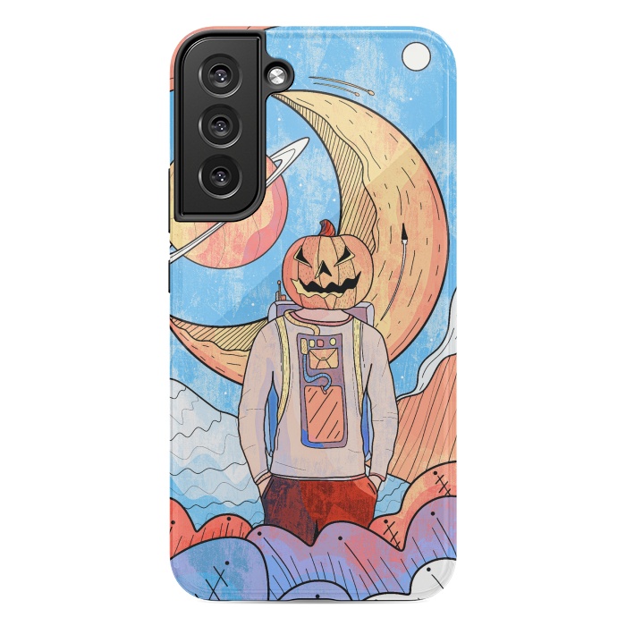 Galaxy S22 plus StrongFit The pumpkin astronaut  by Steve Wade (Swade)