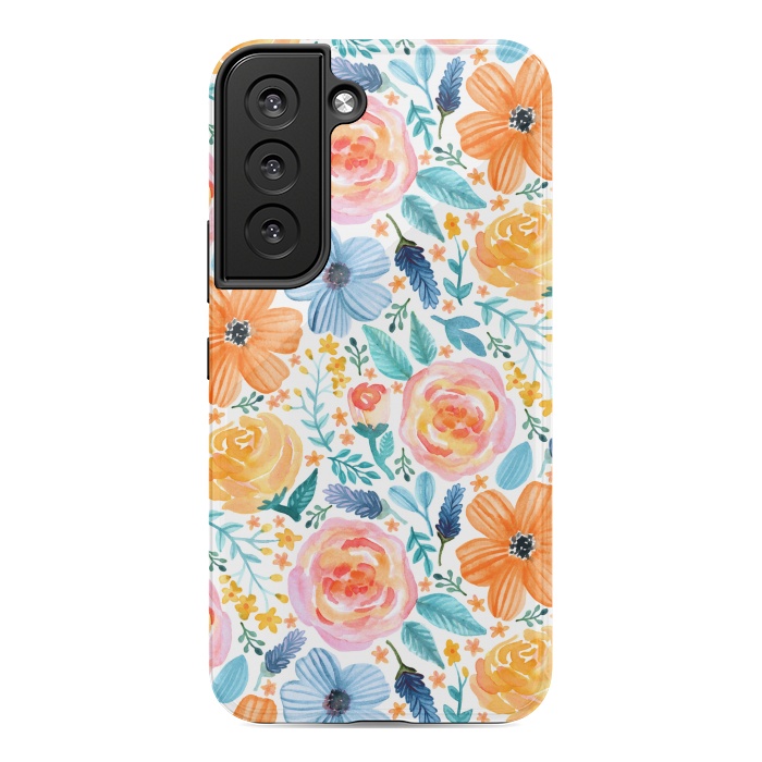 Galaxy S22 StrongFit Bold Blooms by Tangerine-Tane
