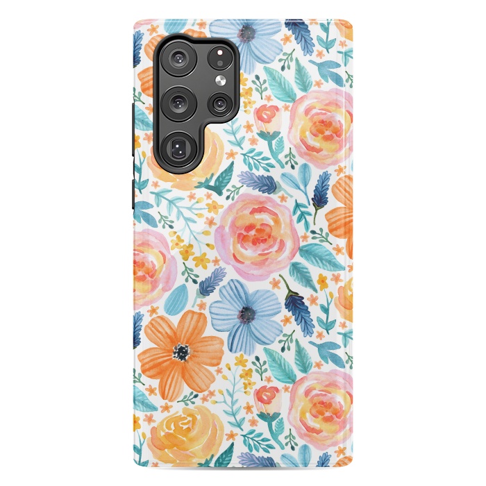 Galaxy S22 Ultra StrongFit Bold Blooms by Tangerine-Tane