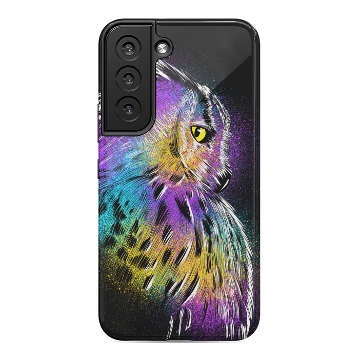 Galaxy S22 StrongFit Sketch Owl Colorful by Alberto