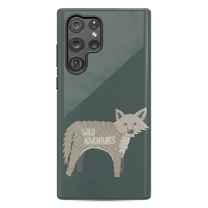 Galaxy S22 Ultra StrongFit Wild Adventures Wolf  by Edith May