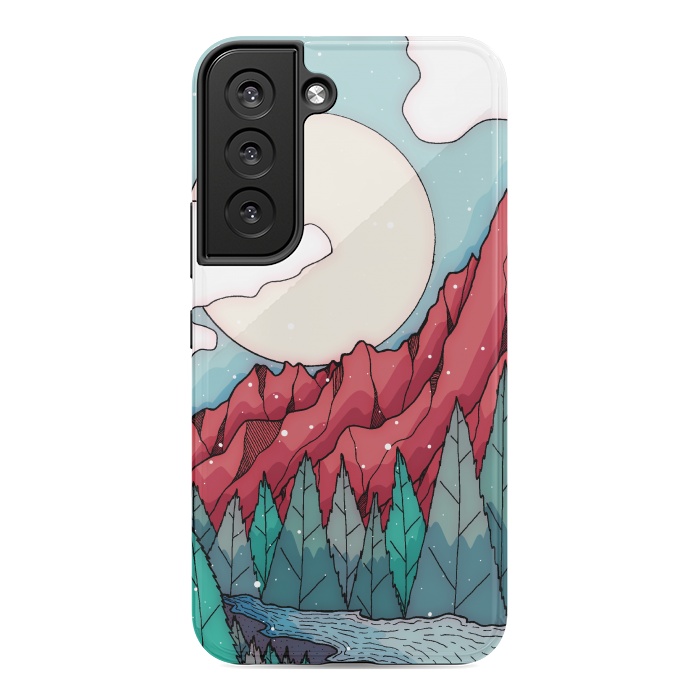 Galaxy S22 StrongFit The red winter mountain river by Steve Wade (Swade)
