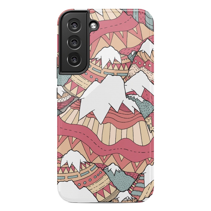 Galaxy S22 plus StrongFit Winter Aztec mountains  by Steve Wade (Swade)
