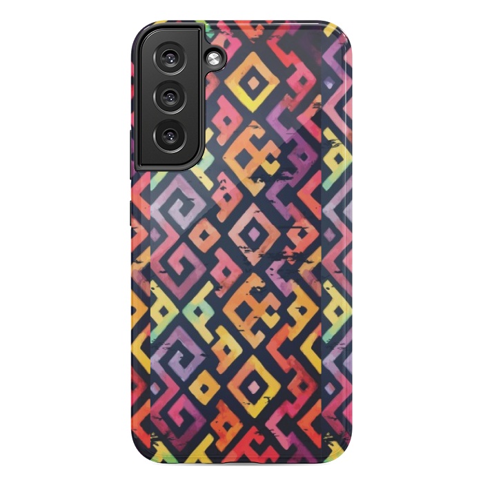 Galaxy S22 plus StrongFit coloured squared pattern by MALLIKA