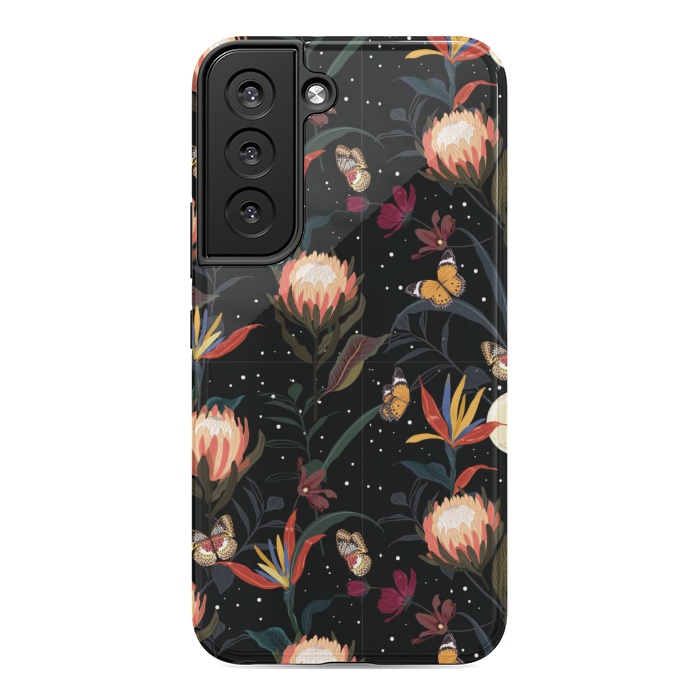 Galaxy S22 StrongFit copper floral pattern by MALLIKA