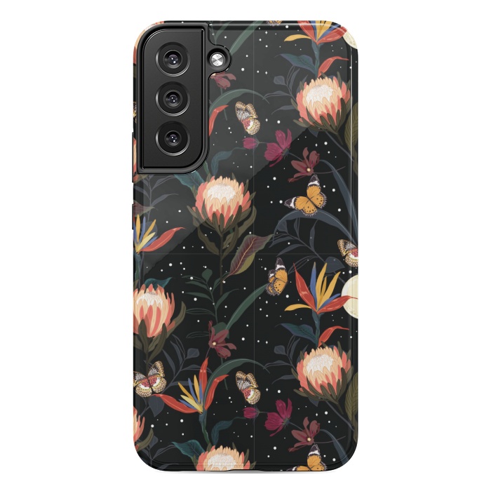 Galaxy S22 plus StrongFit copper floral pattern by MALLIKA