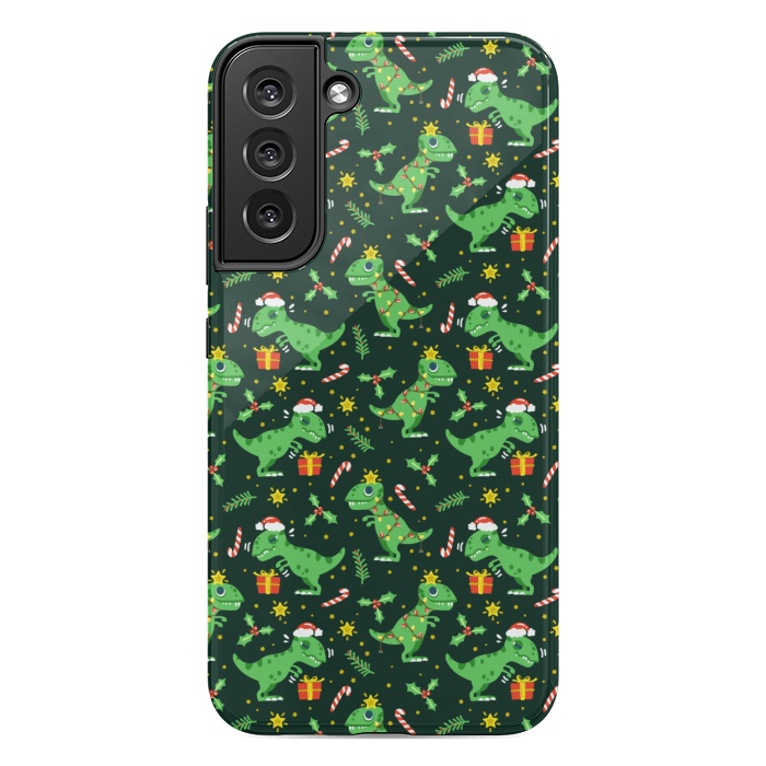 Galaxy S22 plus StrongFit DINO CHRISTMAS LOVE by MALLIKA