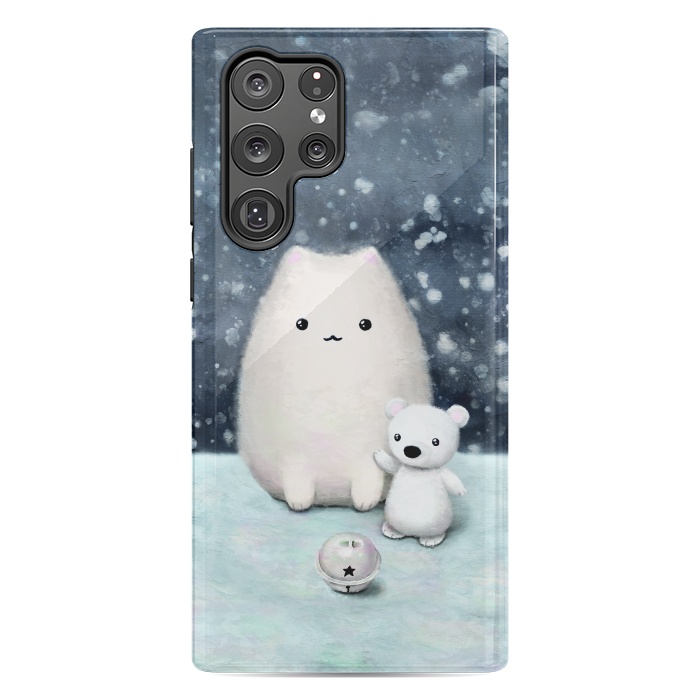 Galaxy S22 Ultra StrongFit Winter cat by Laura Nagel