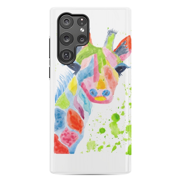 Galaxy S22 Ultra StrongFit Giraffe watercolor  by ArtKingdom7