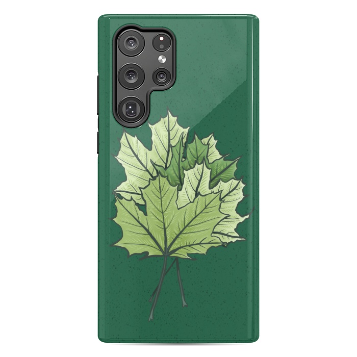 Galaxy S22 Ultra StrongFit Green Maple Leaves In Spring by Boriana Giormova