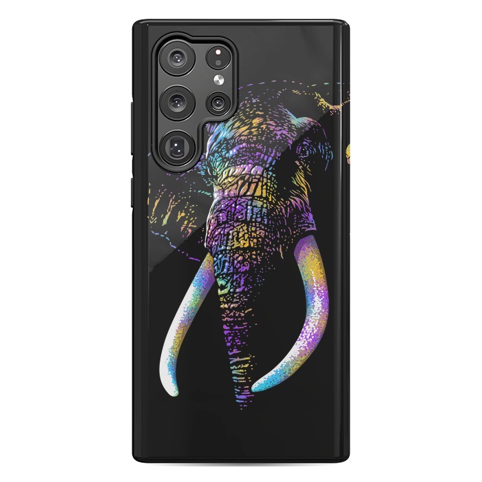 Galaxy S22 Ultra StrongFit Colorful Elephant by Alberto