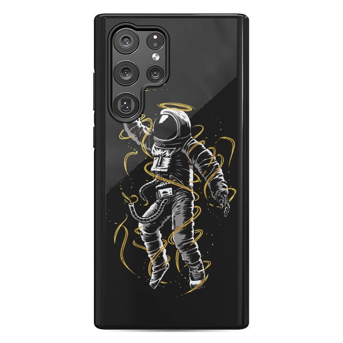 Galaxy S22 Ultra StrongFit Astronaut lines gold by Alberto