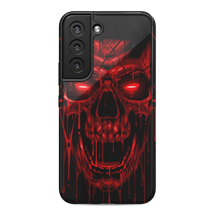 Galaxy S22 StrongFit Blood Skull by Alberto