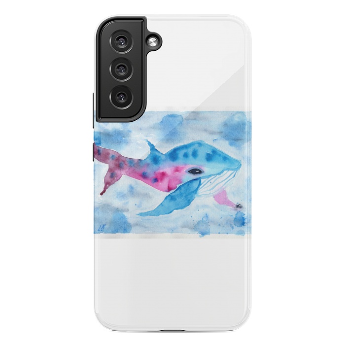 Galaxy S22 plus StrongFit Baby whale watercolor by ArtKingdom7