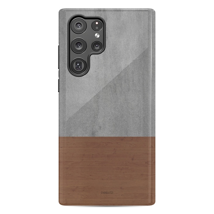 Galaxy S22 Ultra StrongFit Concrete-Touch of a Wood by ''CVogiatzi.