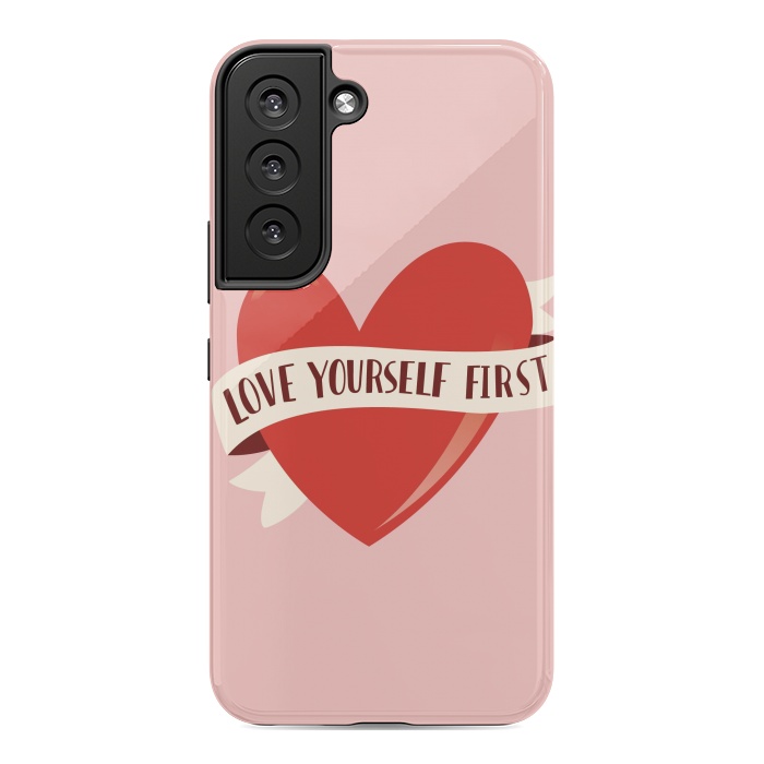 Galaxy S22 StrongFit Love Yourself First, Happy Valentine's Day by Jelena Obradovic
