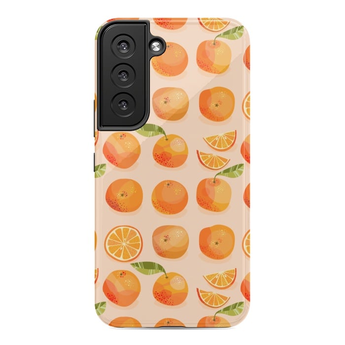 Galaxy S22 StrongFit Oranges by Nic Squirrell