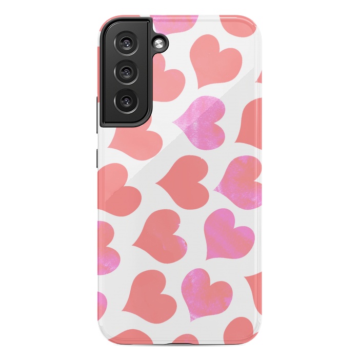 Galaxy S22 plus StrongFit Bold Red-Pink hearts by Oana 