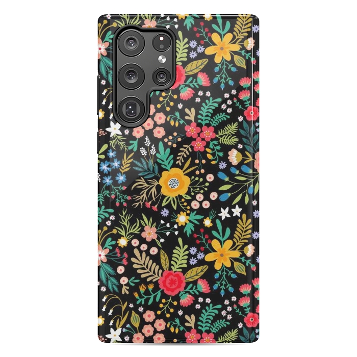Galaxy S22 Ultra StrongFit Elegant Floral Pattern by ArtsCase