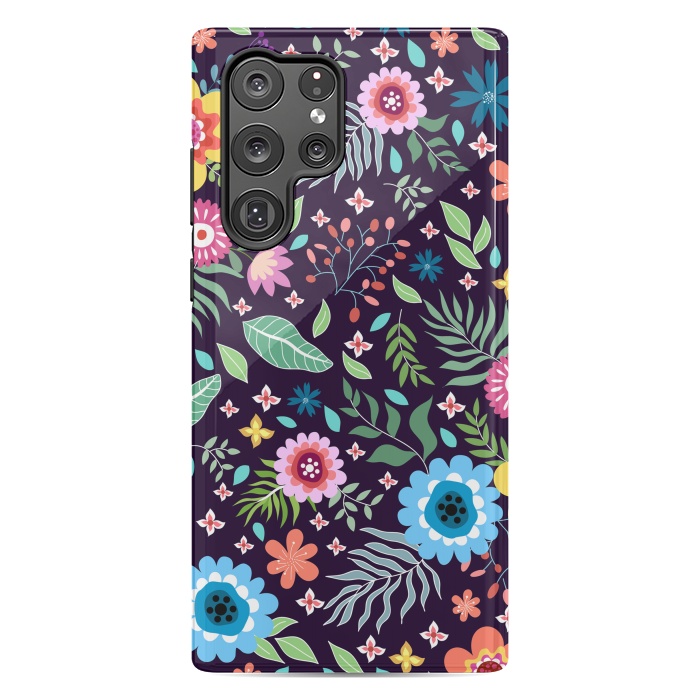 Galaxy S22 Ultra StrongFit Colourful Flowers by ArtsCase