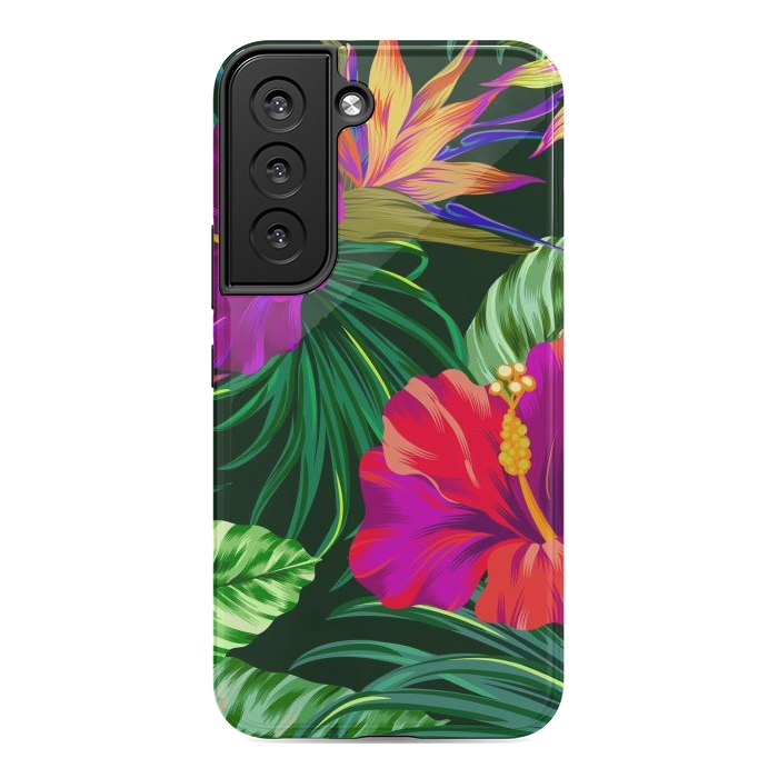 Galaxy S22 StrongFit Cute Tropical Floral Pattern XVI by ArtsCase