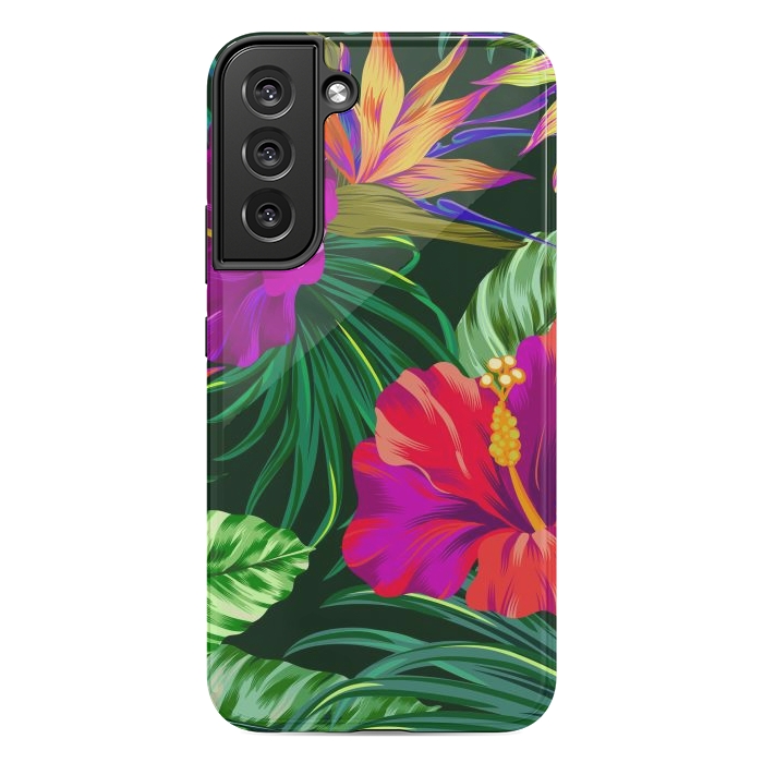 Galaxy S22 plus StrongFit Cute Tropical Floral Pattern XVI by ArtsCase