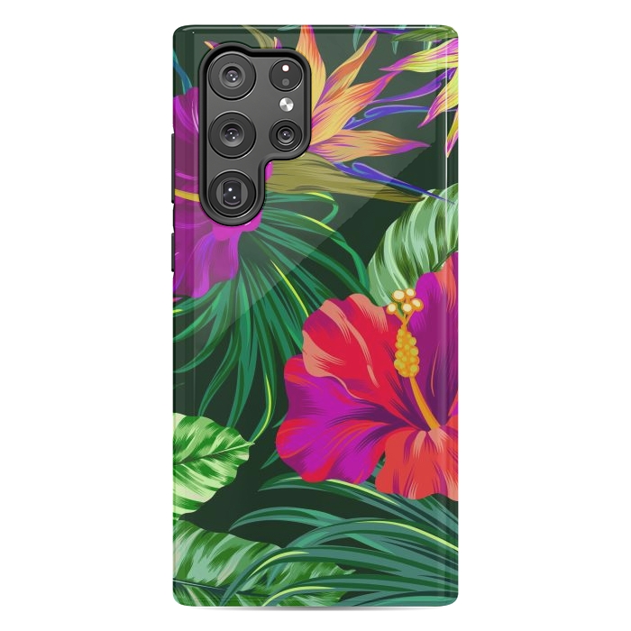 Galaxy S22 Ultra StrongFit Cute Tropical Floral Pattern XVI by ArtsCase