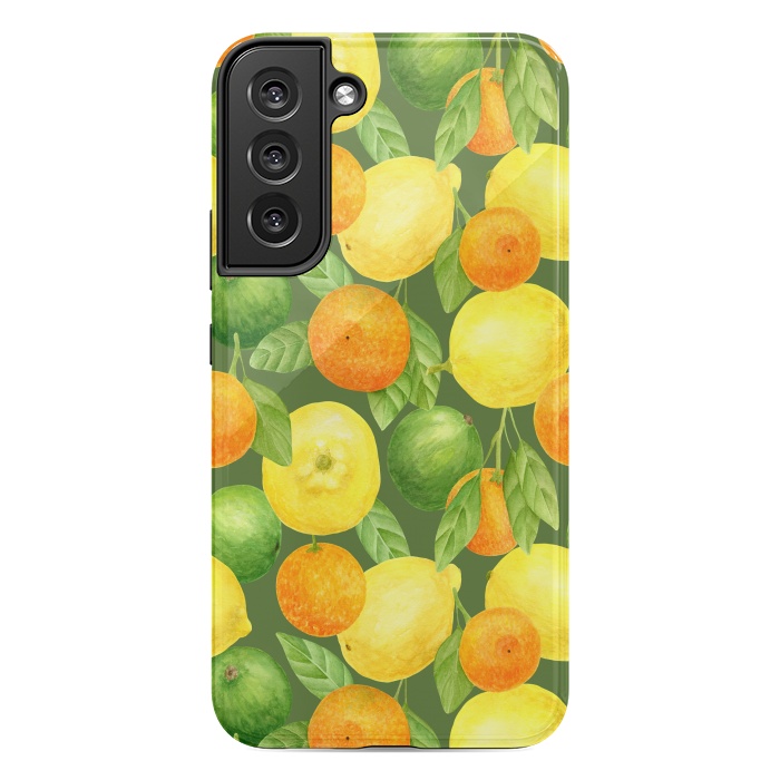 Galaxy S22 plus StrongFit summer fruits lemons and oranges by haroulita