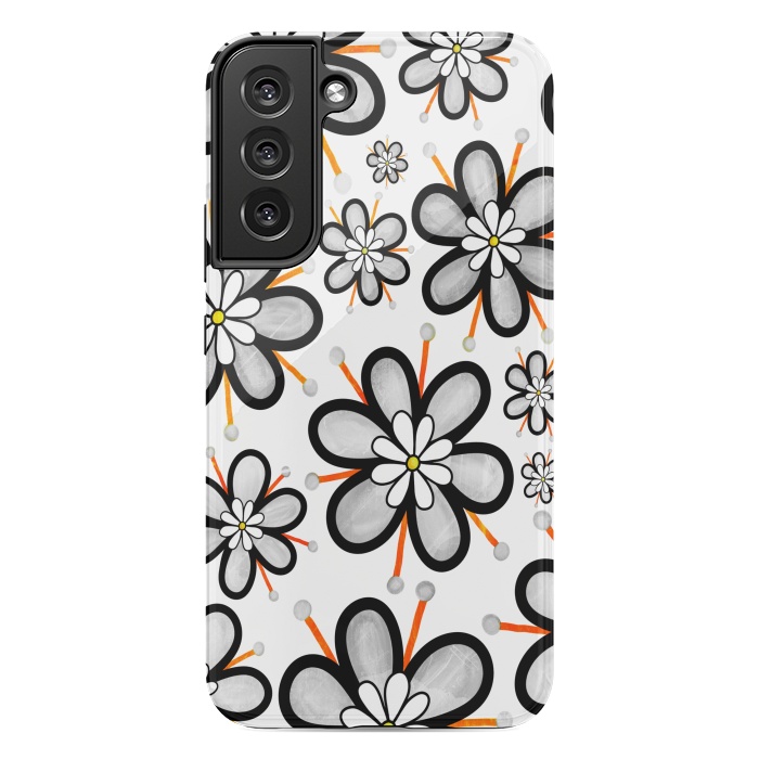 Galaxy S22 plus StrongFit gray flowers  by haroulita