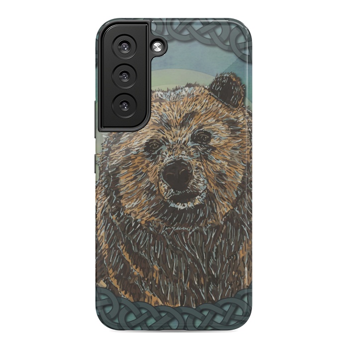 Galaxy S22 StrongFit Brown Bear by Lotti Brown