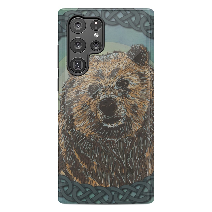 Galaxy S22 Ultra StrongFit Brown Bear by Lotti Brown
