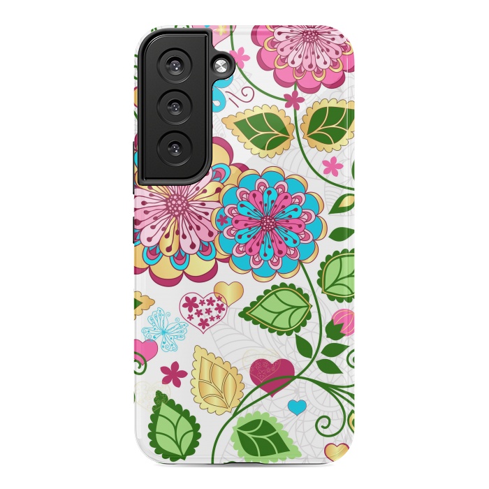 Galaxy S22 StrongFit Design Floral Pattern by ArtsCase