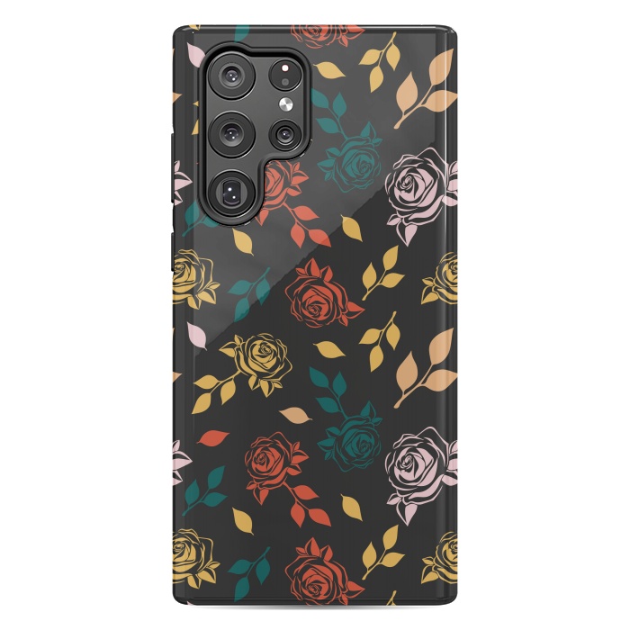 Galaxy S22 Ultra StrongFit Rose Floral by TMSarts