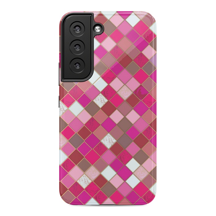 Galaxy S22 StrongFit pink pretty tiles by MALLIKA