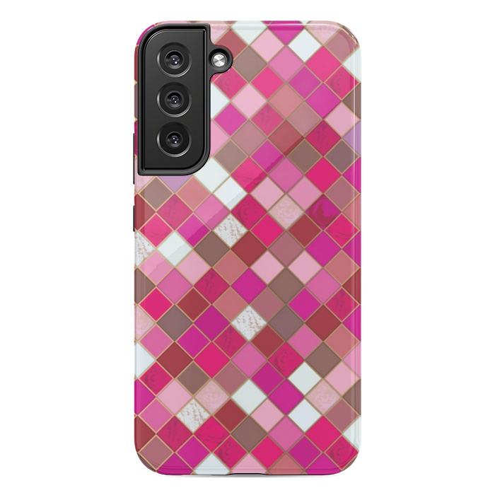 Galaxy S22 plus StrongFit pink pretty tiles by MALLIKA