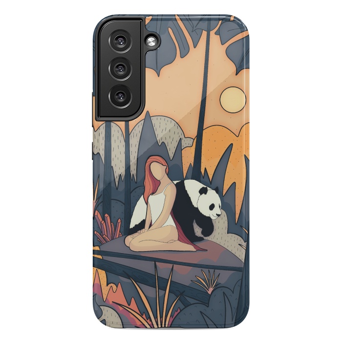 Galaxy S22 plus StrongFit The panda and the girl by Steve Wade (Swade)