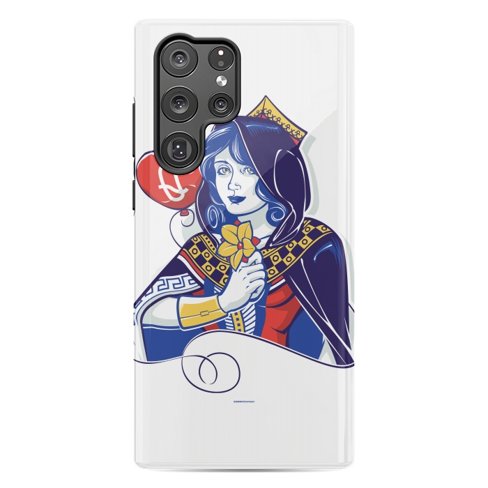 Galaxy S22 Ultra StrongFit Queen of hearts by Draco