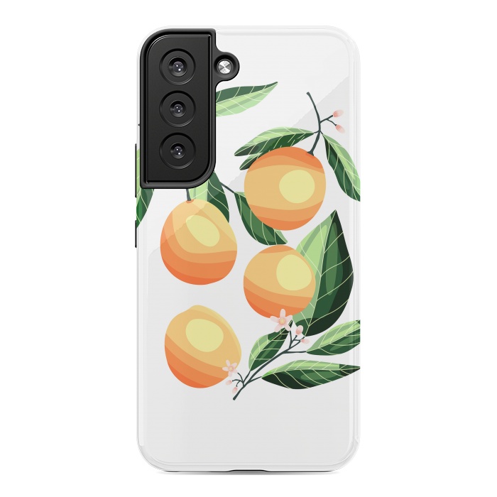 Galaxy S22 StrongFit Peaches on white by Jelena Obradovic