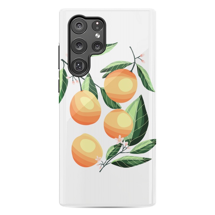 Galaxy S22 Ultra StrongFit Peaches on white by Jelena Obradovic