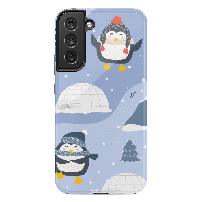 Galaxy S22 plus StrongFit winter happy penguins by haroulita