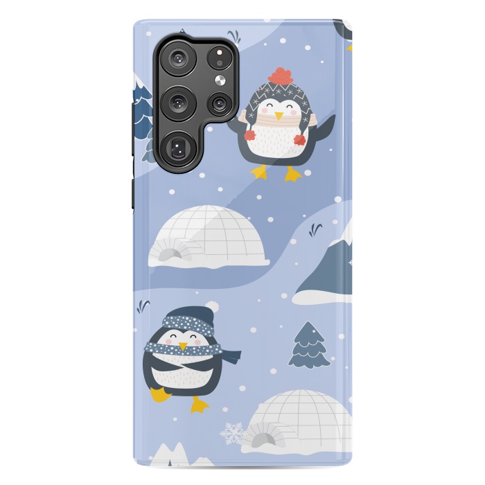 Galaxy S22 Ultra StrongFit winter happy penguins by haroulita